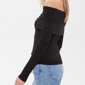 Fifteen Twenty foldover off the shoulder top